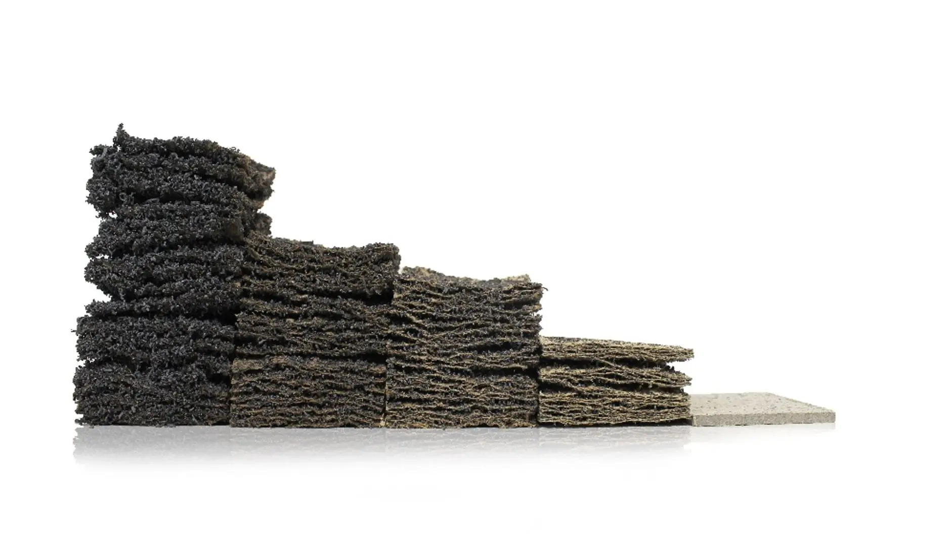 Material layers illustrate gradient compression for passive fire protection.