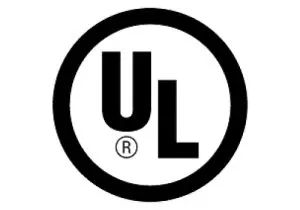 Black UL letters inside a black circle, with a small registered trademark symbol under the U, representing UL firestop systems compliance.